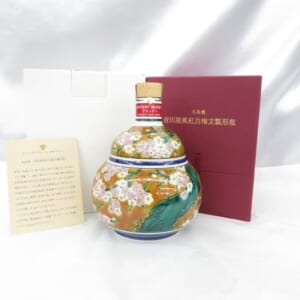 サントリーボトルコレクション 九谷焼 吉田屋風紅白梅文瓢形瓶 箱/冊子付