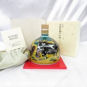 サントリーボトルコレクション 九谷焼 吉田屋風牛の図 箱/冊子付