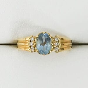 アクアマリンリング K18