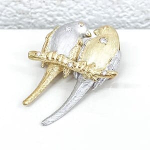 ダイヤモンドブローチ K18