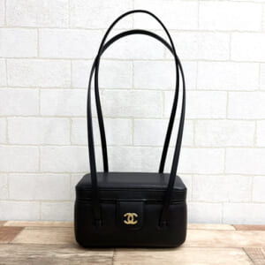 シャネル バニティ ショルダーバッグ AP5067 シャイニーカーフ ゴールド金具