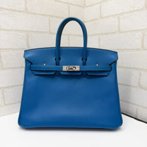 エルメス バーキン 25 エプソン ミコノス シルバー金具