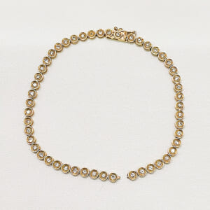 ダイヤモンドテニスブレスレット K18 チェーン切れ