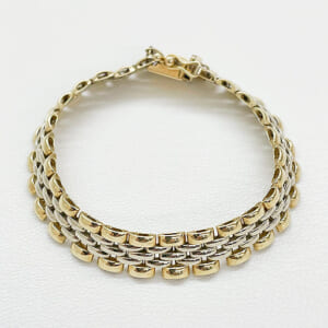 ロンジン ヴィンテージ 5列リンクブレスレット 750 YG WG コンビ