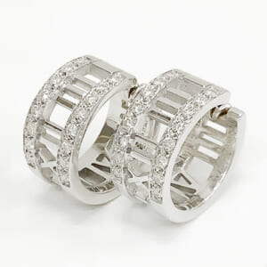 ティファニー アトラス オープンフープダイヤモンドピアス