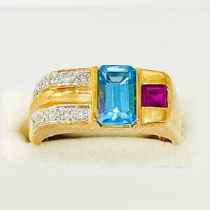 ブルートパーズリング K18