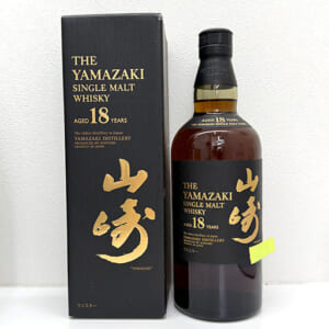 山崎 18年 シングルモルト 旧品(トップ3行) 箱有り 箱ダメージあり
