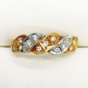 ダイヤモンドリング K18/PT900