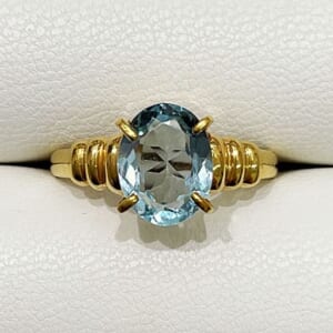 アクアマリンリング K18