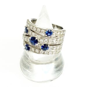 ハリーウィンストン ジオメトリック ファイブロウジオメトリックサファイアリング