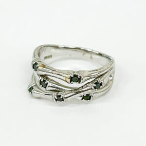 ブラックダイヤモンドリング 0.23ct
