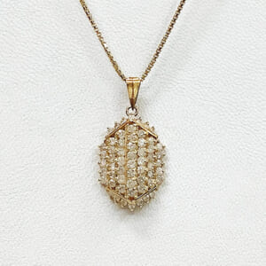 ダイヤモンドネックレス 1.03ct パヴェ付