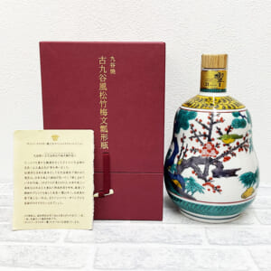 響 21年 九谷焼 古九谷風松竹梅文瓢形瓶