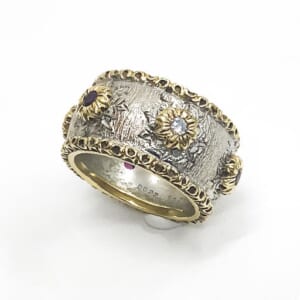 ダイヤモンドリング 0.22ct WG YG