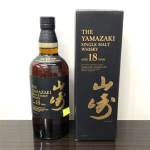 山崎 18年 シングルモルト 旧品(トップ3行) 箱有り 箱ダメージ