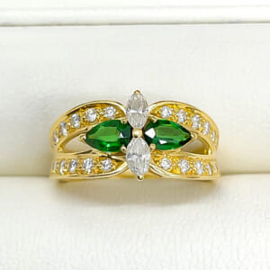 グリーンガーネットリング 0.65ct