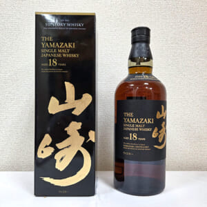 山崎 18年 シングルモルト ホログラムシール有 山崎(QRコード)シール付 箱ダメージあり