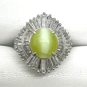 クリソベリルキャッツアイリング 4.81ct