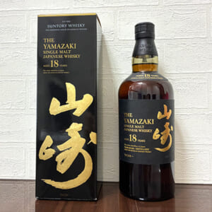 山崎 18年 シングルモルト ラベルめくれあり