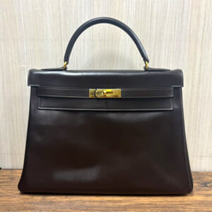 エルメス ケリー 32 茶系 ゴールド金具