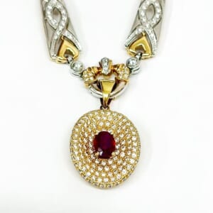 石川暢子 ルビーネックレス 1.165ct