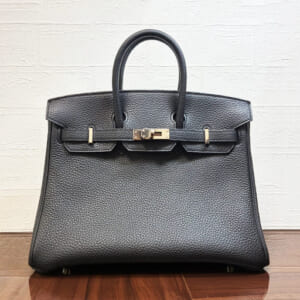 エルメス バーキン バーキン25 黒 トゴ シルバー金具