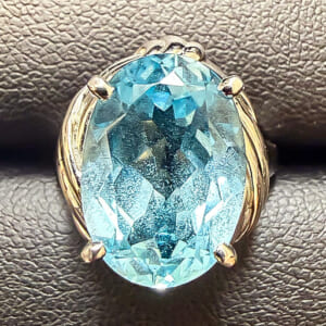 ブルートパーズリング 7.0ct