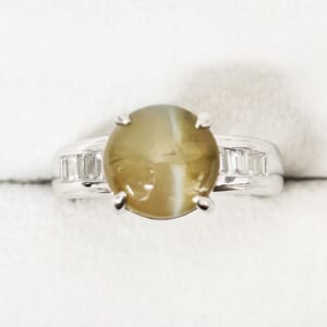 クリソベリルキャッツアイリング 3.9ct
