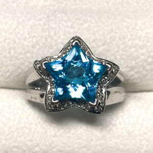ポンテヴェキオ スターモチーフ ブルートパーズリング 4ct