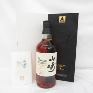 山崎 18年 ミズナラ 100周年記念ボトル 箱/冊子付